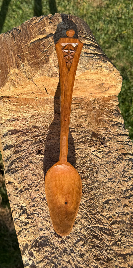 10” Peach serving spoon