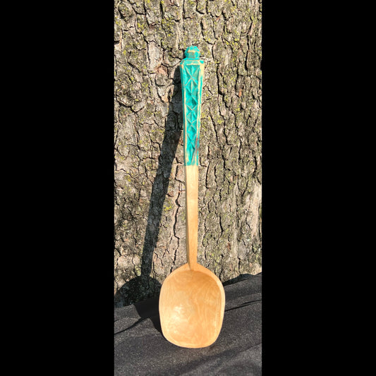 10” birch serving spoon